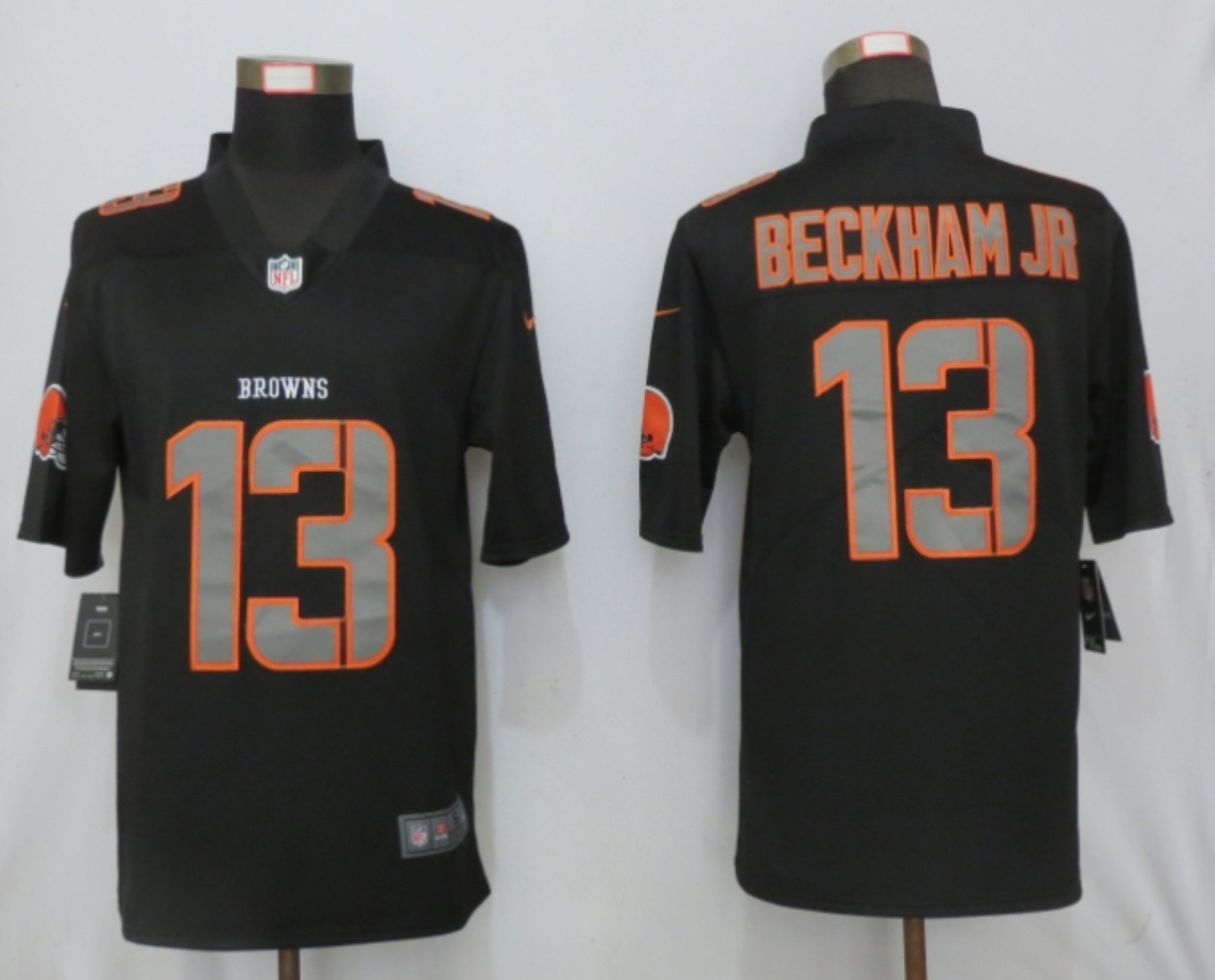 Men Cleveland Browns #13 Beckham jr Nike Impact Limited Black NFL Jerseys